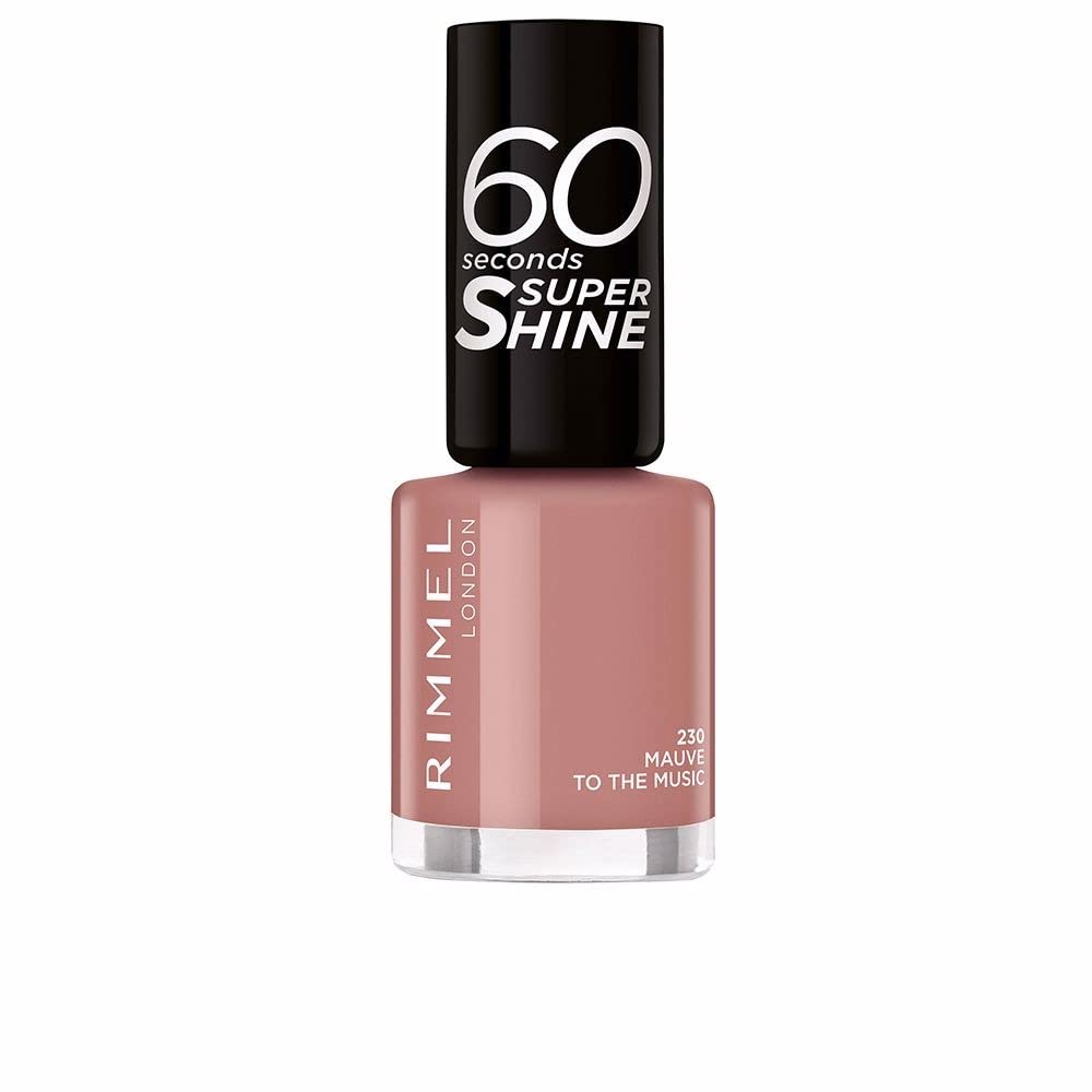 Rimmel London 60 Seconds Super Shine Nail Polish, Mauve to the Music, 8ml