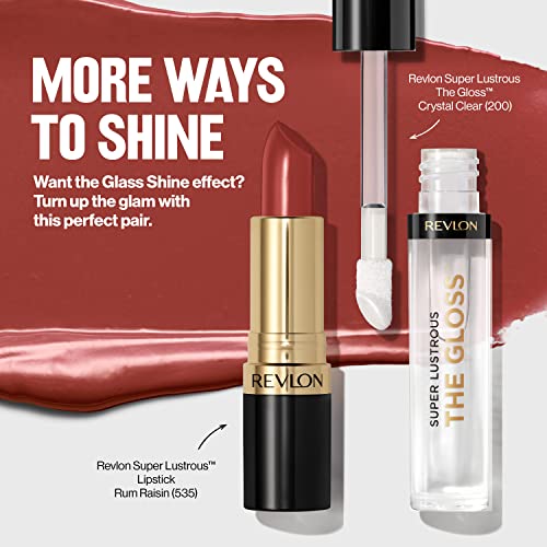 Revlon Super Lustrous Lip Gloss, High Impact Lipcolor with Moisturizing Creamy Formula, Infused with Agave, Moringa Oil, & Cupuacu Butter, Super Natural (215)