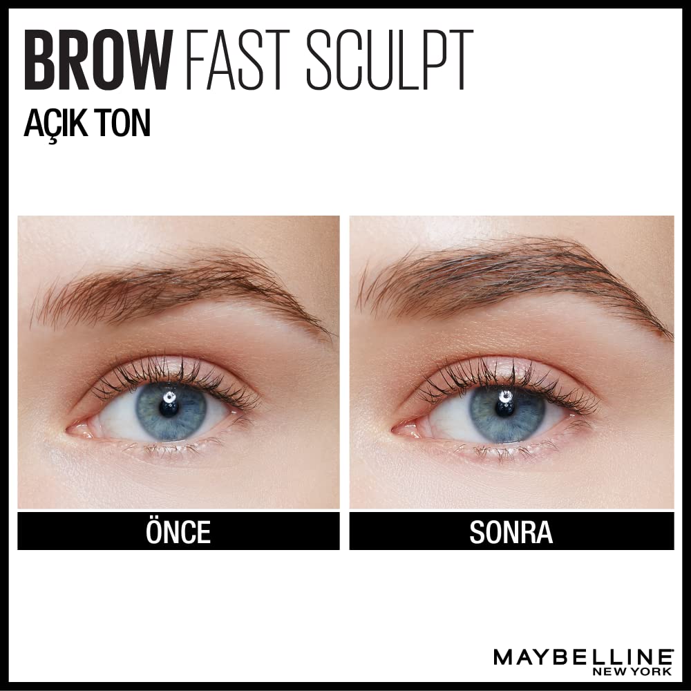 Maybelline Express Brow Fast Sculpt Eyebrow Gel, Shapes and Colours Eyebrows, All Day Hold Mascara, 01 Blonde, 0.023 kg