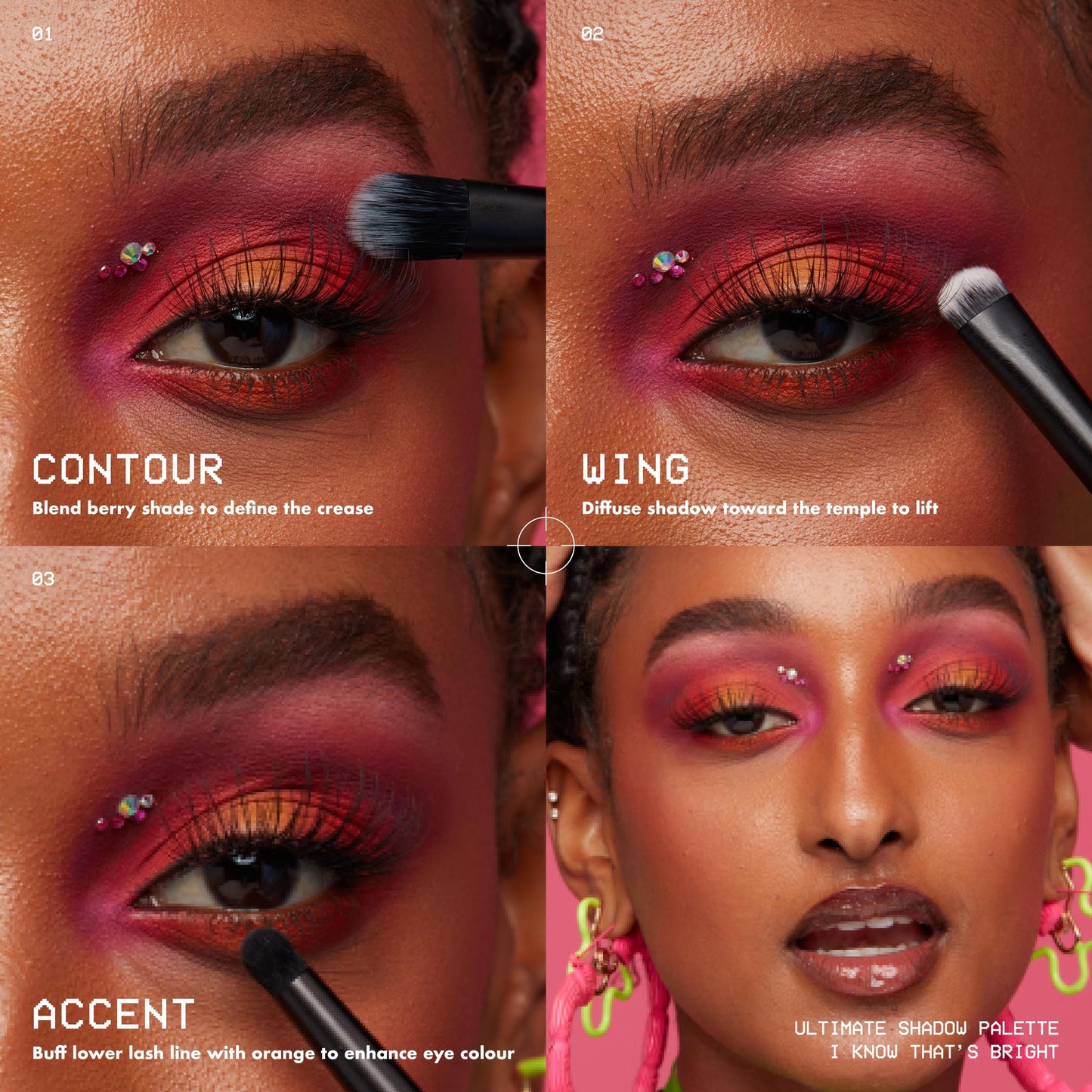 NYX Professional Makeup Ultimate Shadow Palette, 16 Vibrant True-To-Pan Eyeshadow Shades, Metallics, Shimmers, Colours and Nudes in Pressed Pigments, Vegan Formula, Warm Neutrals, 0.8 g