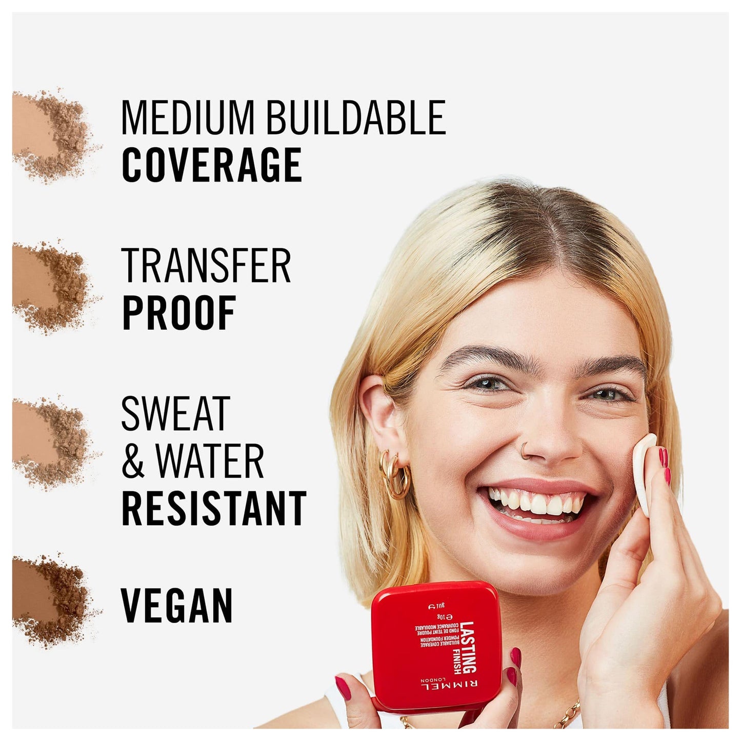 Rimmel London Lasting Finish Compact Foundation, 011 Caramel, 7g