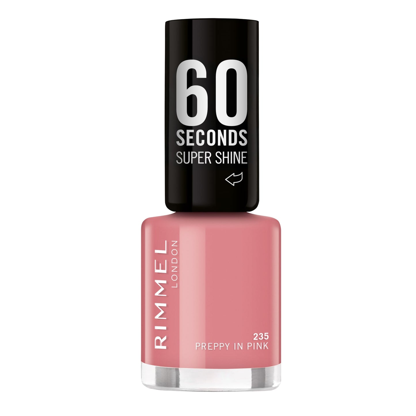 Rimmel London 60 Seconds Super Shine Nail Polish, Preppy in Pink, 8ml