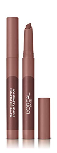 L'Oreal Paris Infallible Very Matte Lip Crayon Lipstick, Smudge Proof, Plum Lipstick, 112 Spice of Life, 1 kg