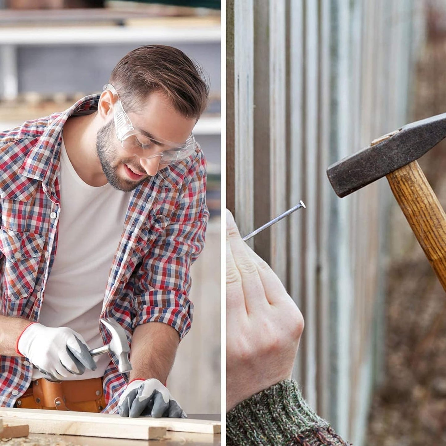 260-Piece Steel Nail Set with Organizer Box – Heavy-Duty Assorted Panel Pins for Picture Hanging, Wood, Wall & DIY Repairs – by Elite Majestic Tools