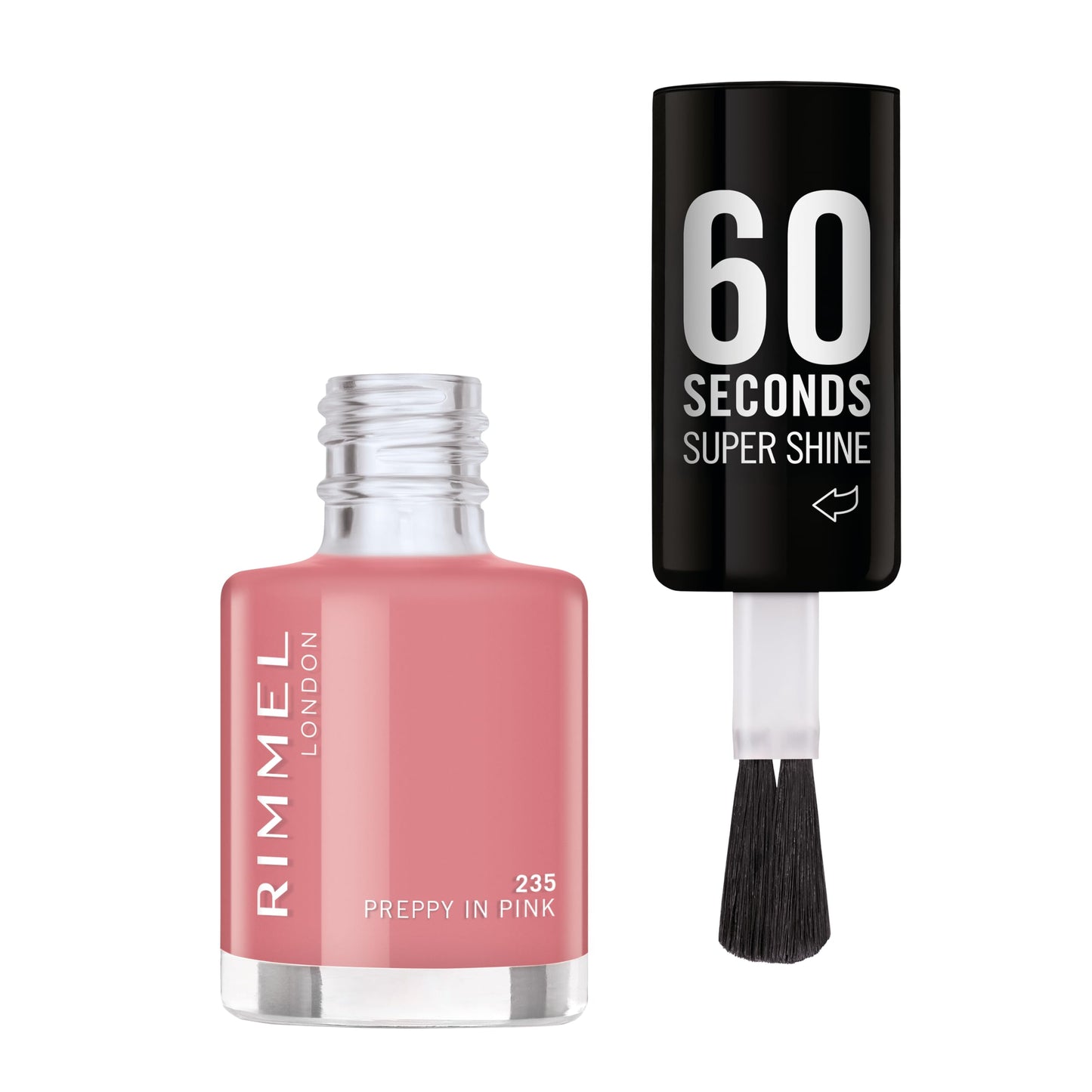 Rimmel London 60 Seconds Super Shine Nail Polish, Preppy in Pink, 8ml