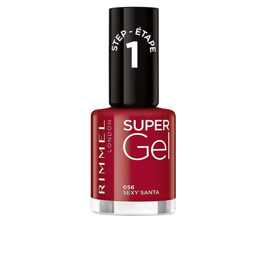 Rimmel London Super Gel Nail Polish At-Home Gel Manicure, Sexy Santa, Red Shades - 12ml