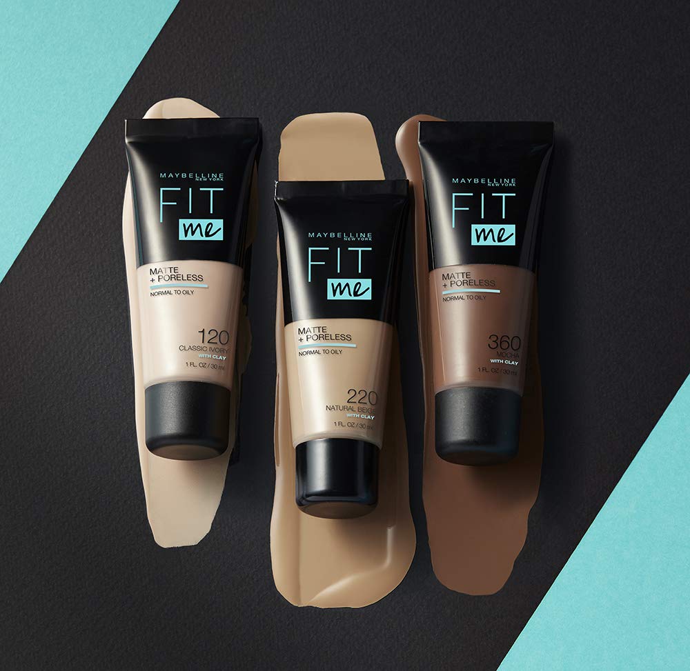 Maybelline New York Foundation Fluide Fit Me Matte & Poreless Foundation for Normal to Oily Skin Shade 115 Ivory 30ml