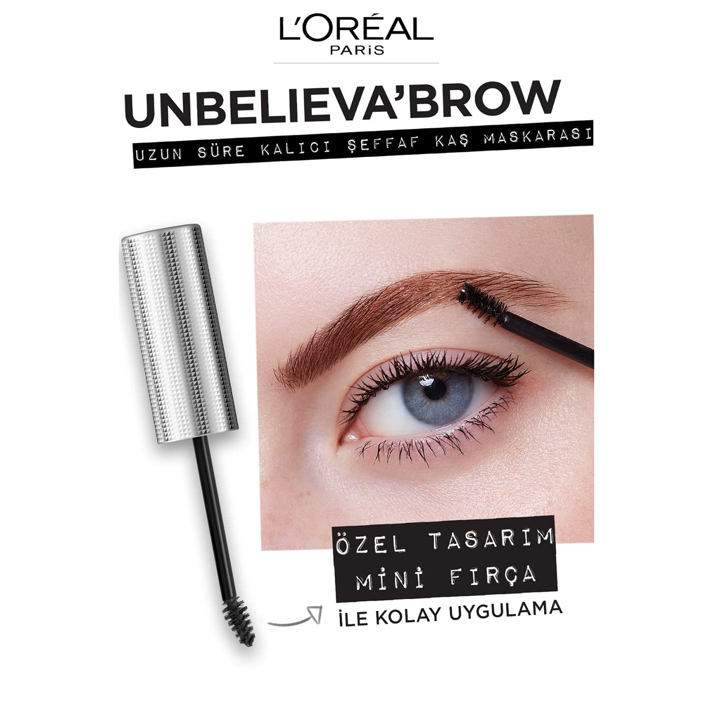 L'Oreal Paris Unbelieva'Brow Longwear Topcoat Fixes and Defines Eyebrows Can be Used with Any Product Up to 30 Hours Hold, Clear