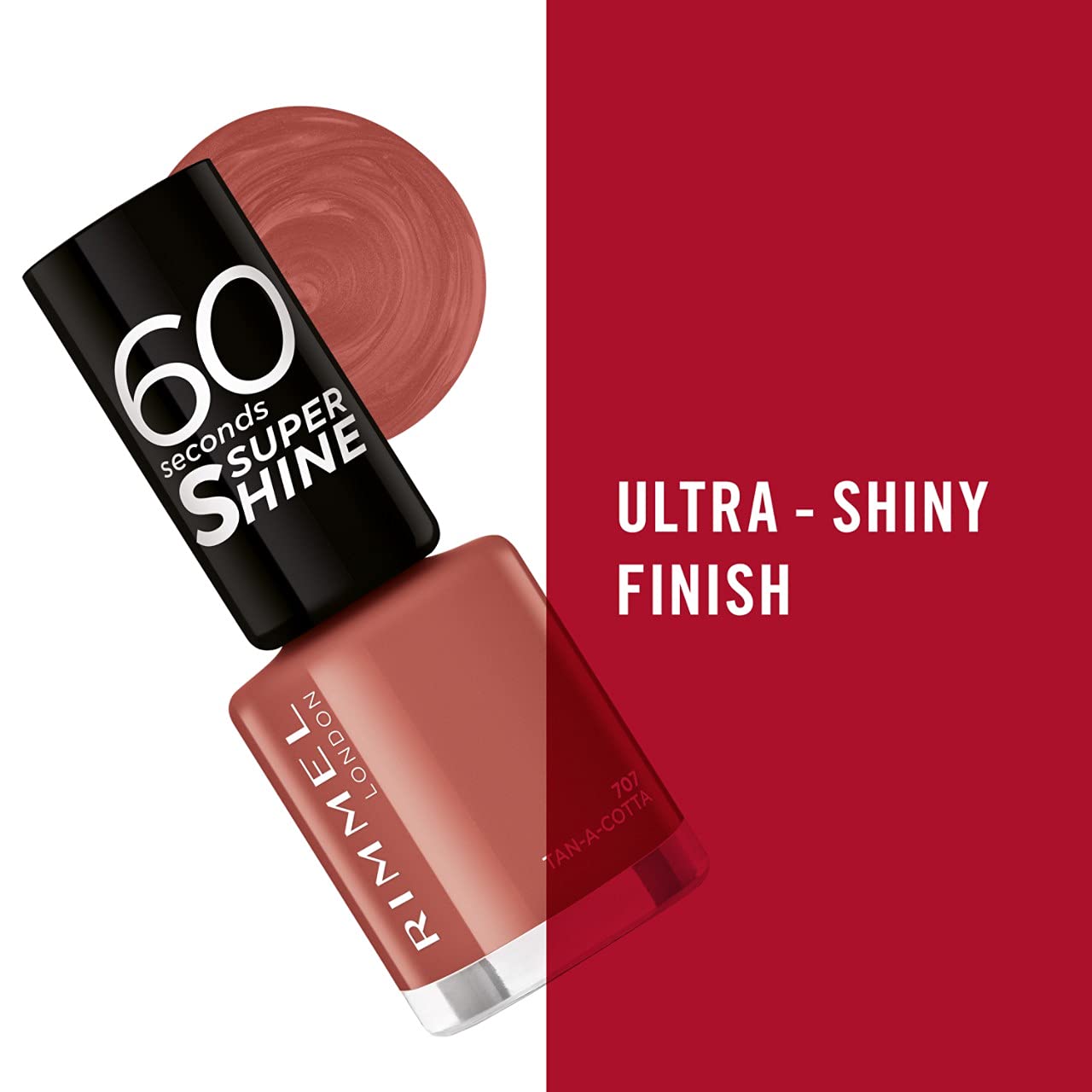 Rimmel London 60 Seconds Super Shine 8ml 707 TAN A COTTA